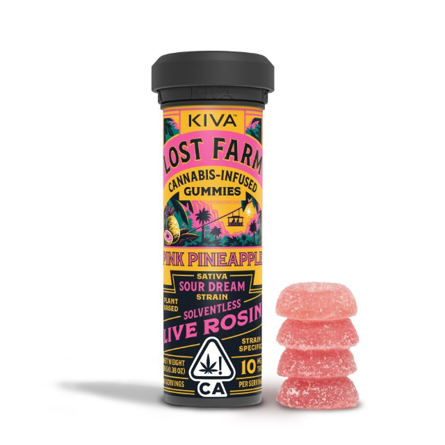 Photograph of product: PINK PINEAPPLE LIVE ROSIN GUMMIES