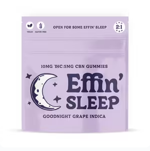 Photograph of product: Effin' Sleep | Goodnight Grape 2:1 TH-oui:CBN | 10pk (Oui'd)