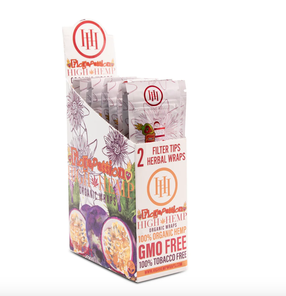 Photograph of product: High Hemp - Organic Hemp Wraps | Flora Passion 2pk