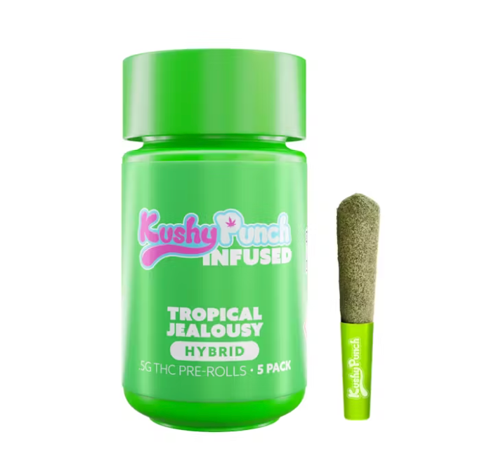 Photograph of product: Tropical Jealousy Infused Preroll 5pk (.5g)