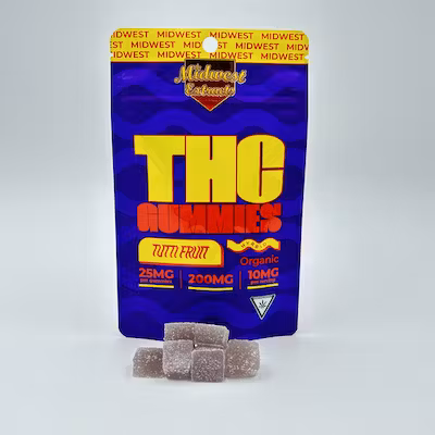 Photograph of product: MIDWEST EXTRACTS | TUTTI FRUIT GUMMIES - 8PK | 200MG
