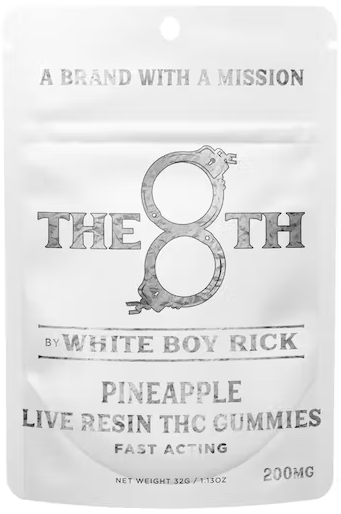 Photograph of Product: White Boy Rick - Gummies - 200mg Live Resin Nano - Pineapple
