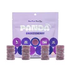 Photograph of product: Snoozeberry 1:1 TH-oui:CBN - 100mg Gummies 20pk - Panda