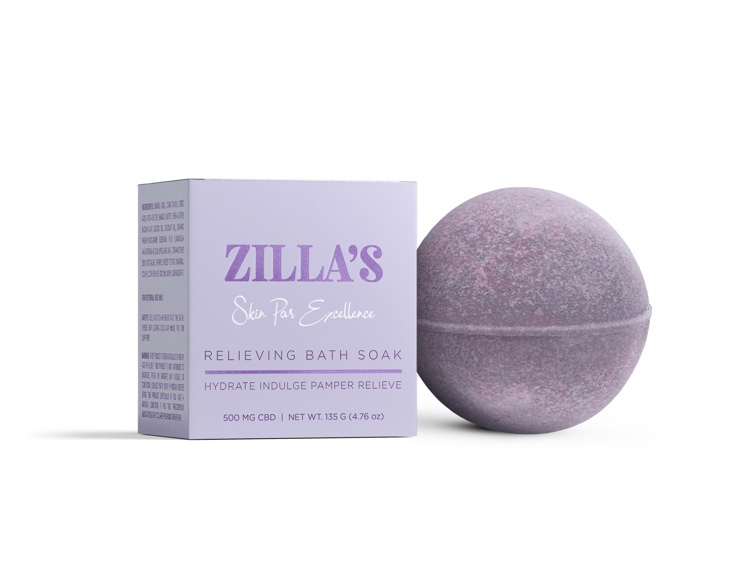 Photograph of product: Zilla's - CBD Bath Bomb - (500mg) - **LAVENDER**