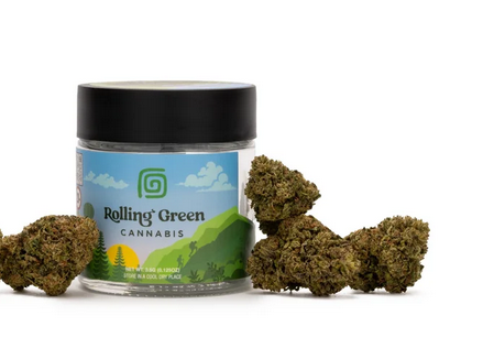 Photograph of product: Mango Drip Flower | Oui'd Dominant | Rolling Green - 3.5g