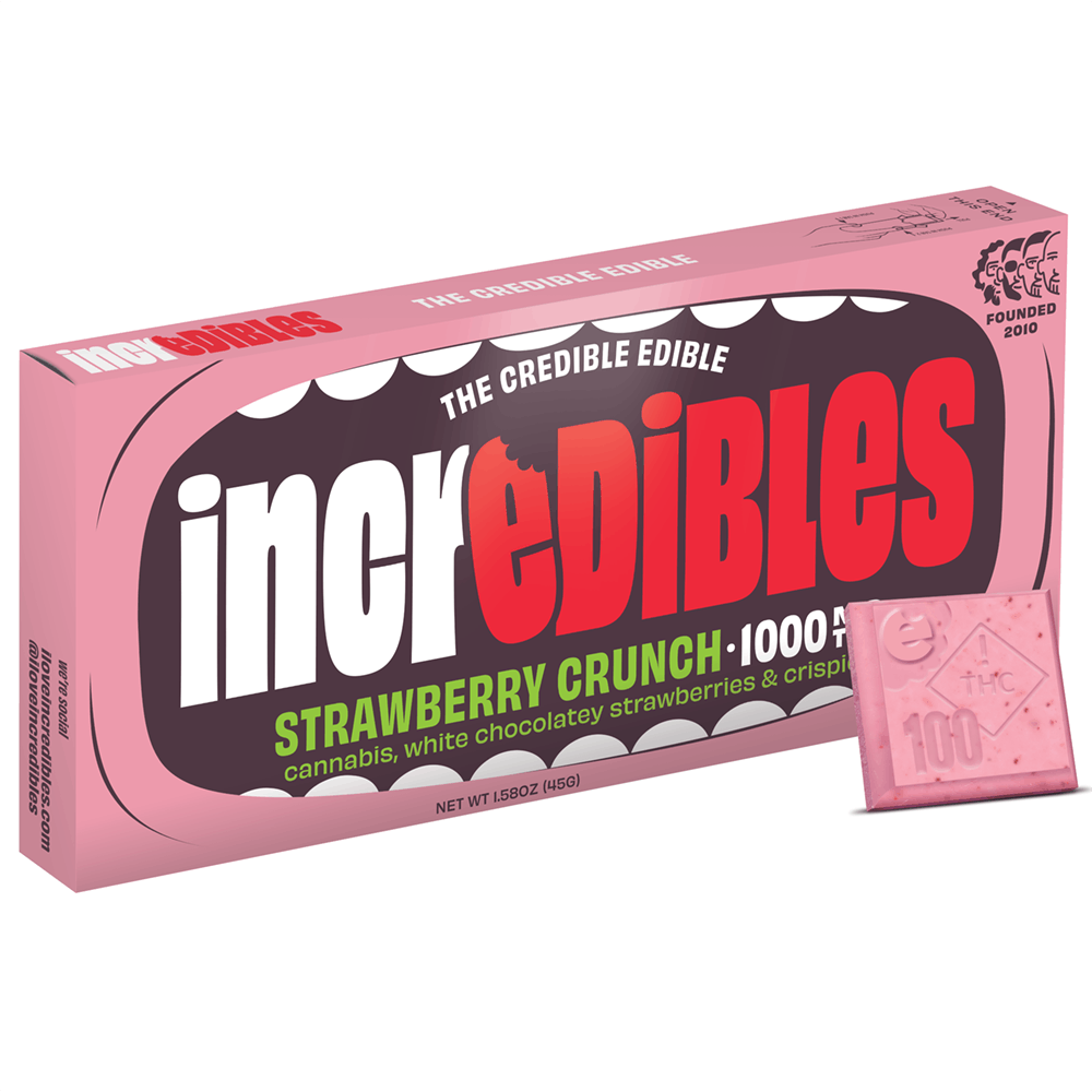 Photograph of product: Incredibles Strawberry Crunch Bar 1000MG - 1000mg