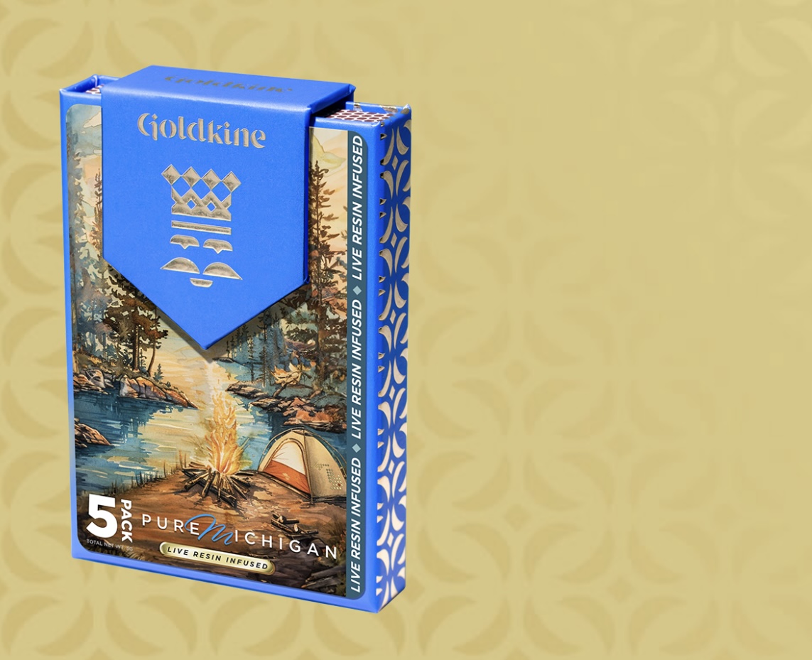 Photograph of product: Goldkine: Pure Michigan 5 Pack Infused Pre-Roll (0.6gx5)