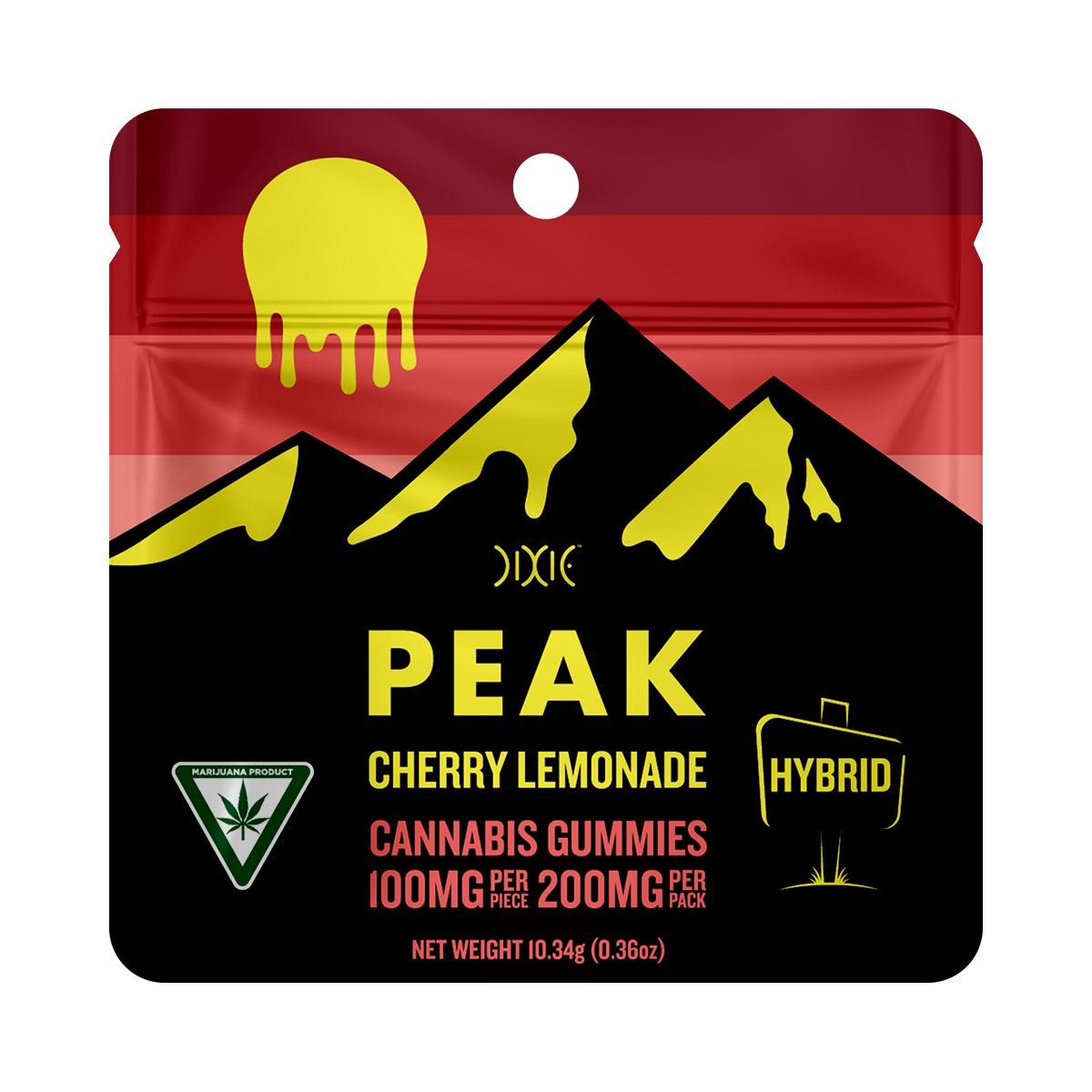 Photograph of product: Dixie Peak - Lemon Cherry Gummy 2pk 200mg