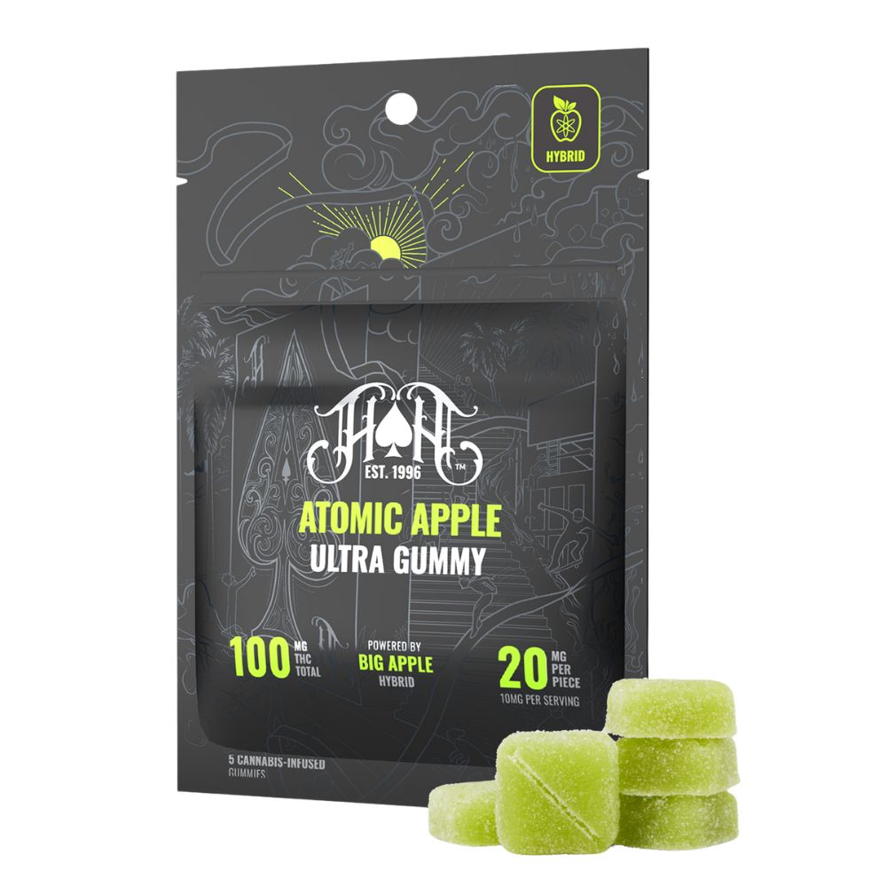 Photograph of product: Heavy Hitters | Atomic Apple | Gummies | 5pk | 100mg