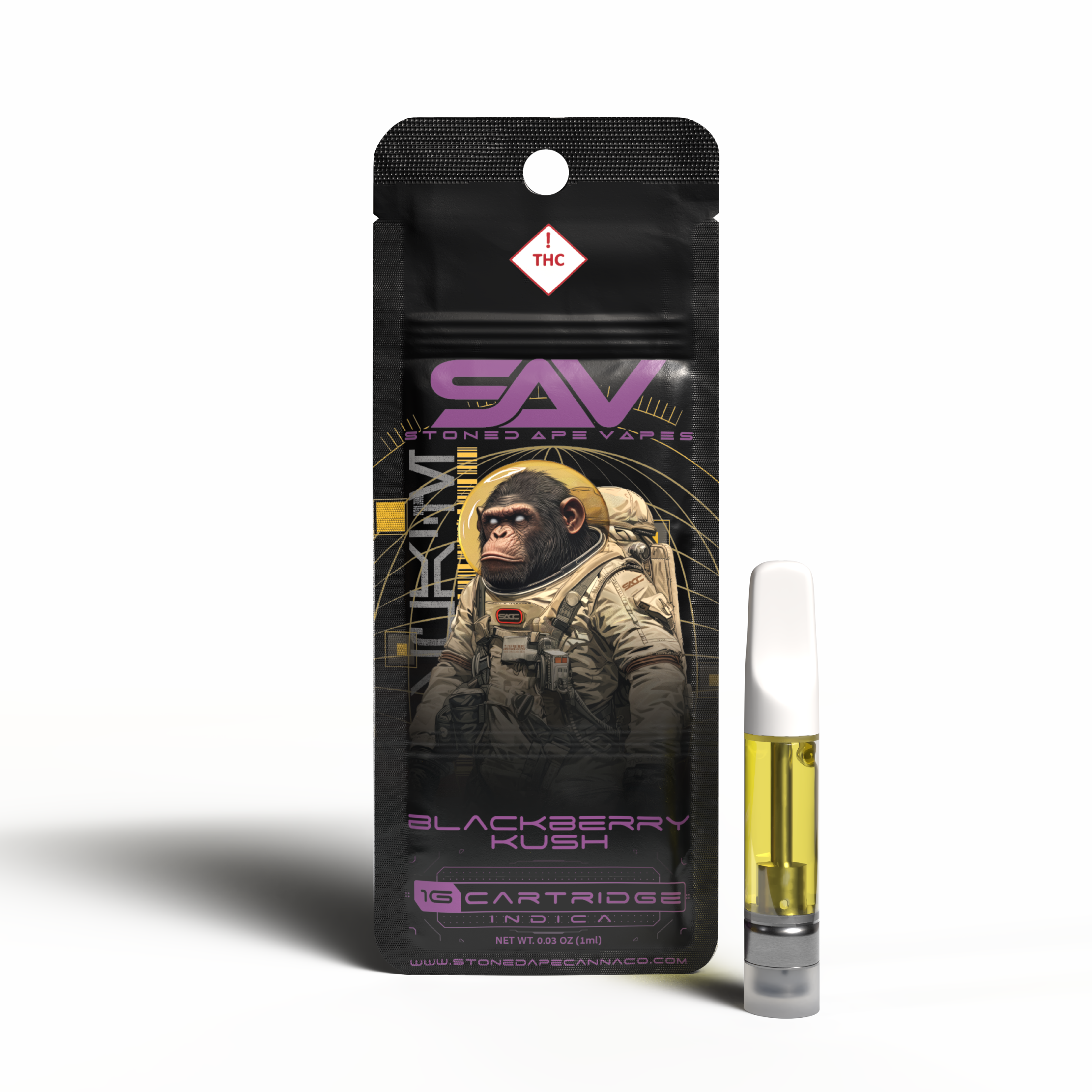 Photograph of product: Stoned Ape Cartridge-Blackberry Kush (I)