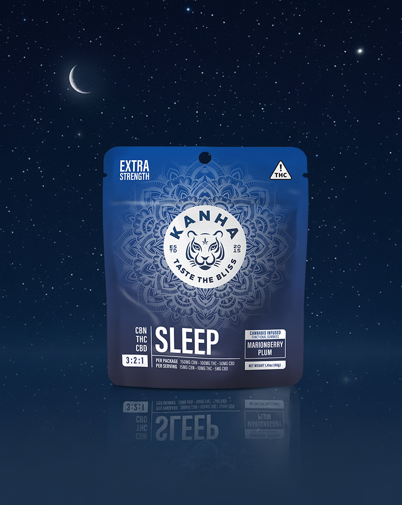 Photograph of product: (09873) KANHA 100mg Marionberry Plum Sleep Gummies
