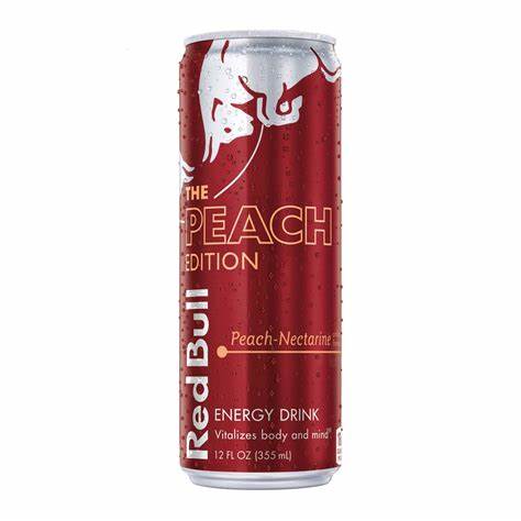 Photograph of product: Red Bull Peach 12 oz