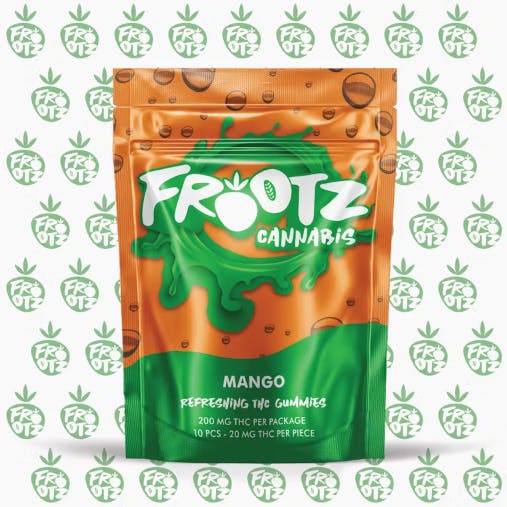 Photograph of product: Frootz | Orange | 200mg | Gummies