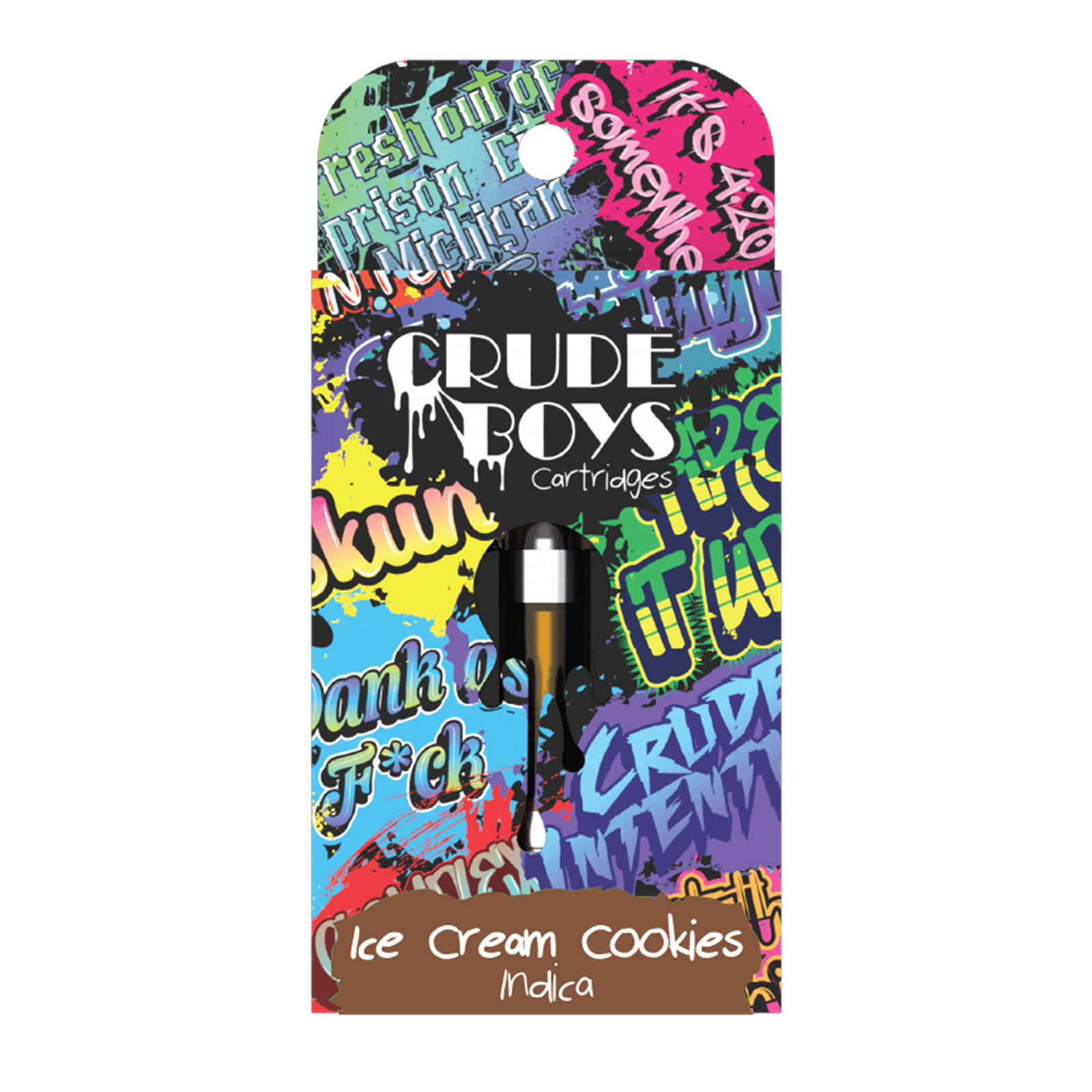 Photograph of product: CRUDE BOYS | ICE CREAM COOKIES | Oui'd | 510 CARTRIDGE | 1G | REC