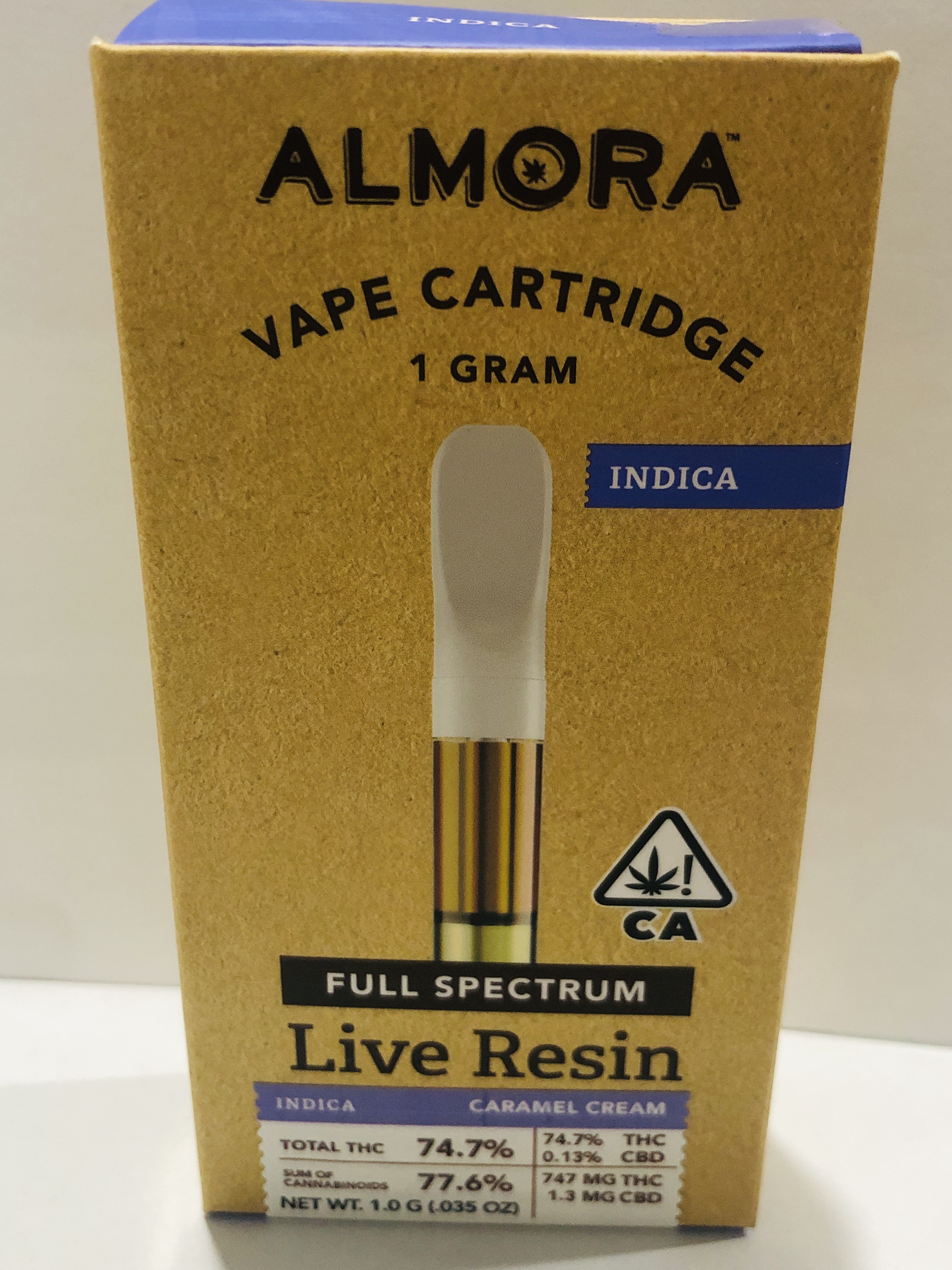 Photograph of product: CARAMEL CREAM 1G LIVE RESIN CARTRIDGE - 1 G