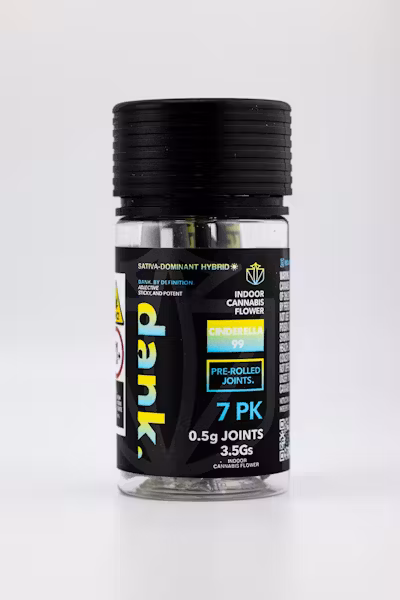 Photograph of product: Dank | Preroll | Michael Phelps OG | .5g | 7 Pack | 3.5g | Oui'd-Hybrid | 28.90% TH-oui