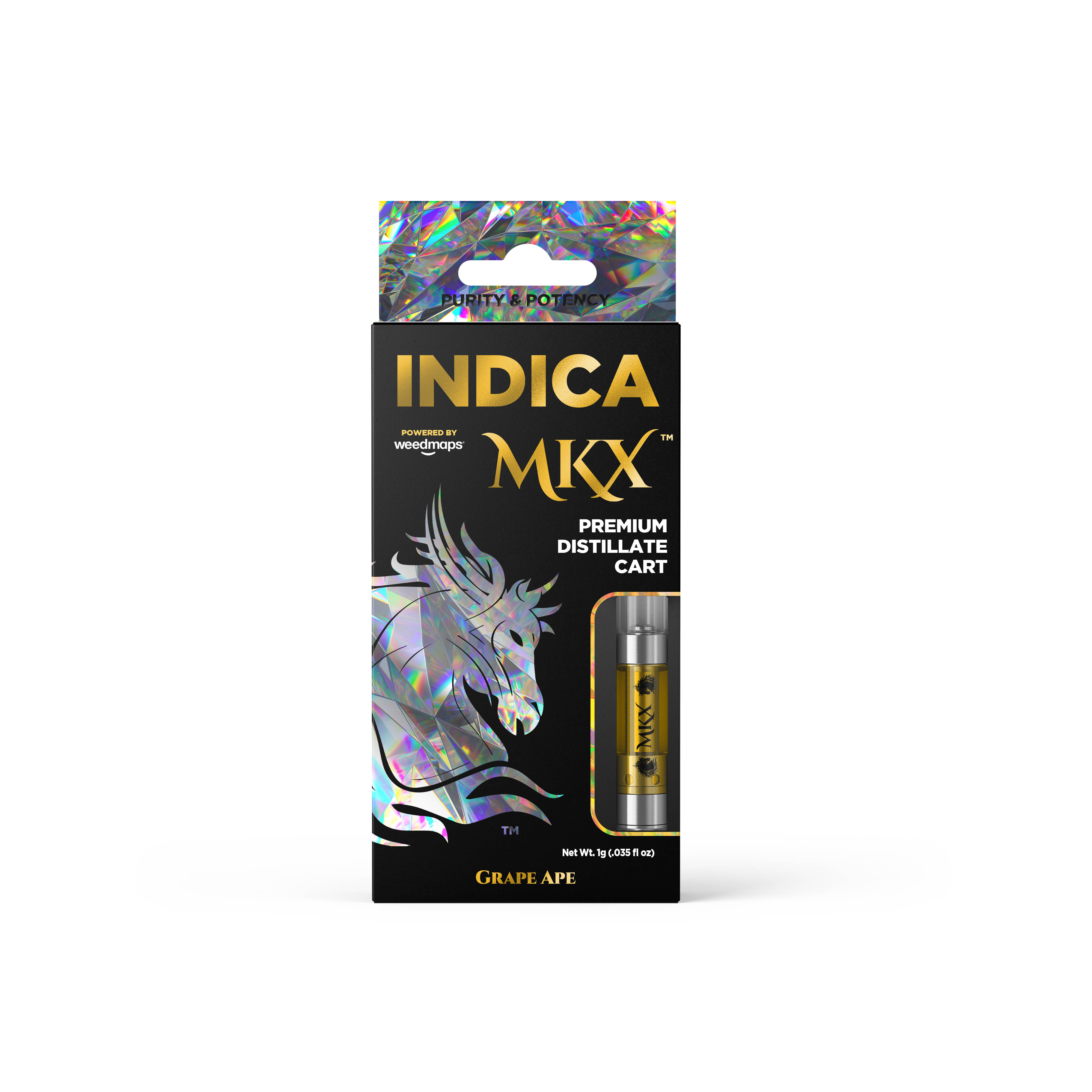 Photograph of product: MKX 1 Gram 510 Thread Carts - Grape Ape (Indica)