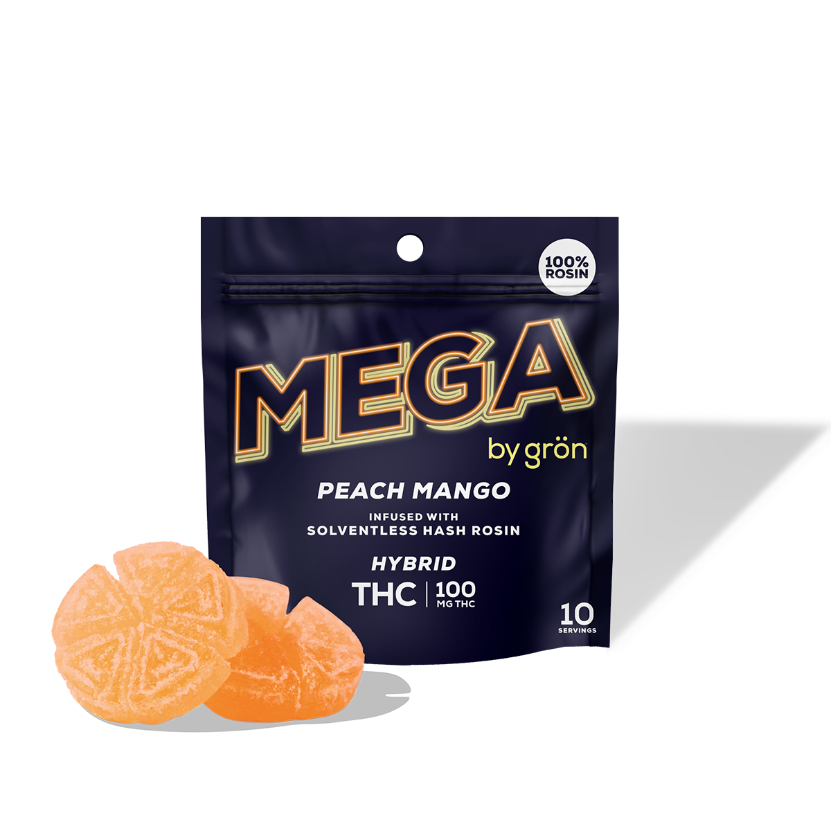 Photograph of product: Peach Mango Rosin Mega Pearl | 1 x 100mg