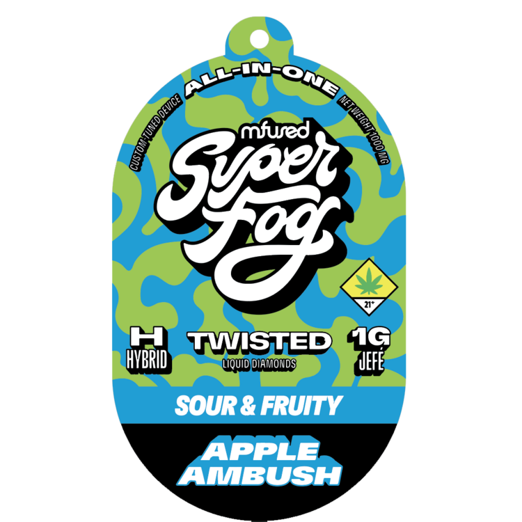 Photograph of product: Super Fog Twisted Jef Apple Ambush Disposable VAPE