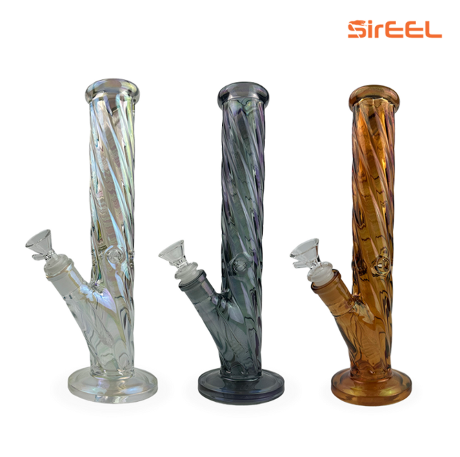 Photograph of product: SirEEL | 12" Iridized Illusion Bong with Flower Bowl | Assorted Colors