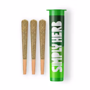 Photograph of product: Strawberry Afterglow | Pre Rolls 3pk | 0.5g ea (H)