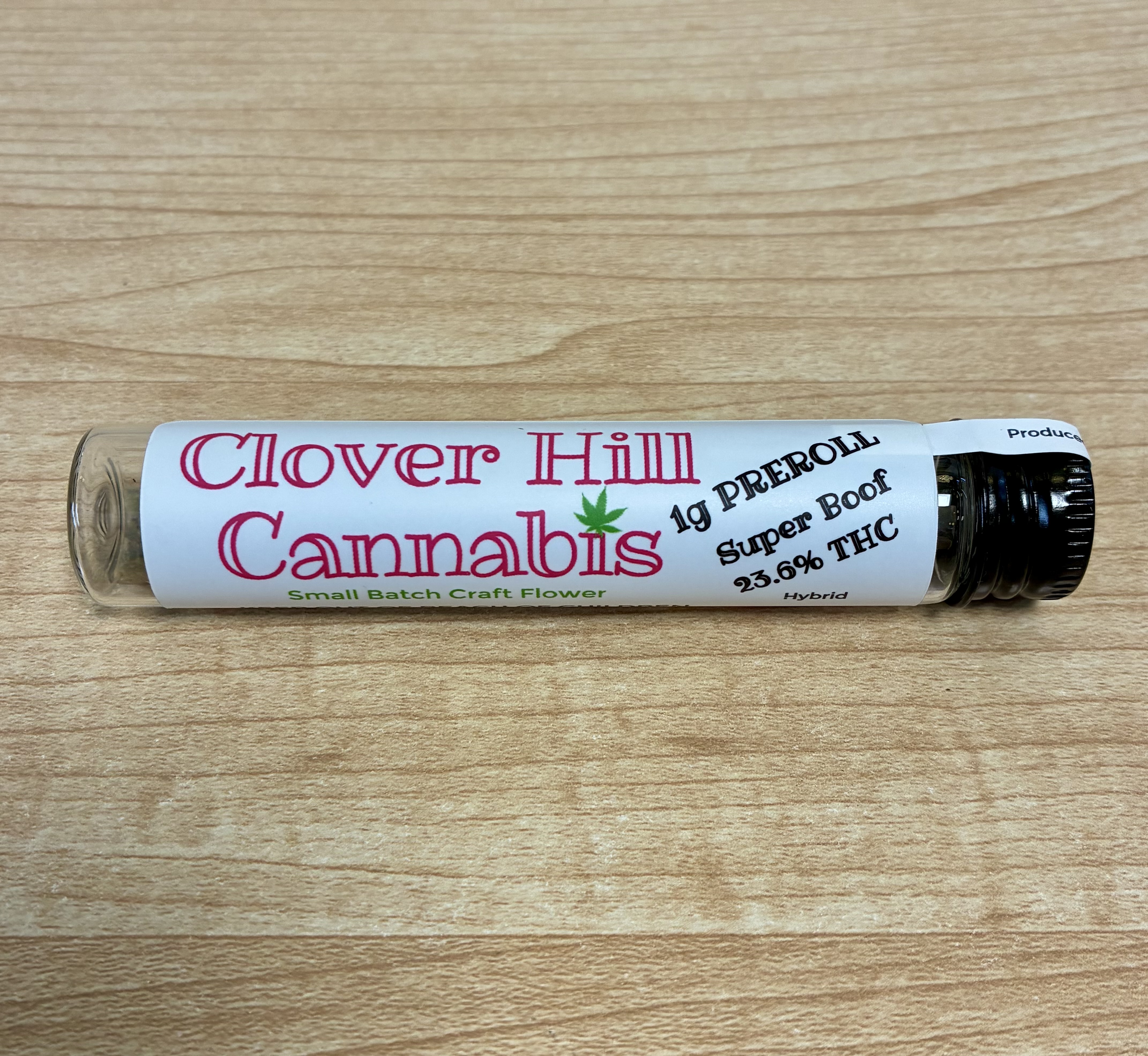 Photograph of Product: Clover Hill | Super Boof Preroll | Prepack Preroll