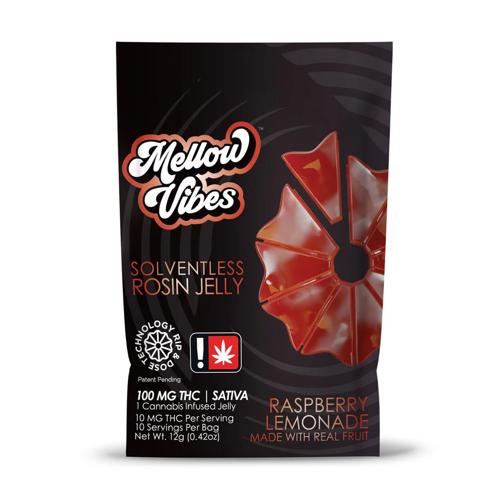 Photograph of product: Mellow Vibes | 100mg Rosin Jelly | Raspberry Lemonade