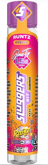 Photograph of product: Sluggers Infused Preroll 1.5g Runtz