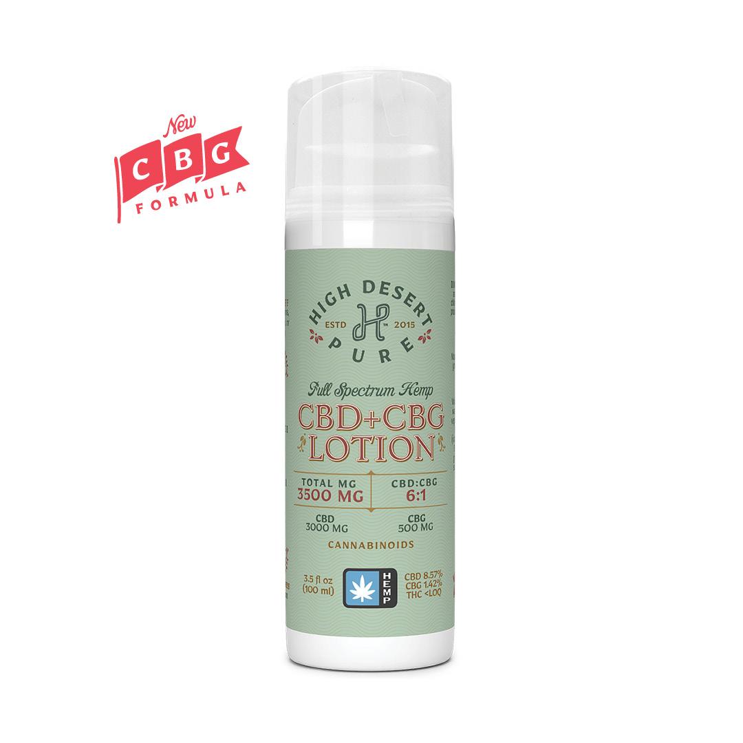Photograph of Product: High Desert Pure Hemp 6:1 CBD:CBG Lotion 3,500 mg