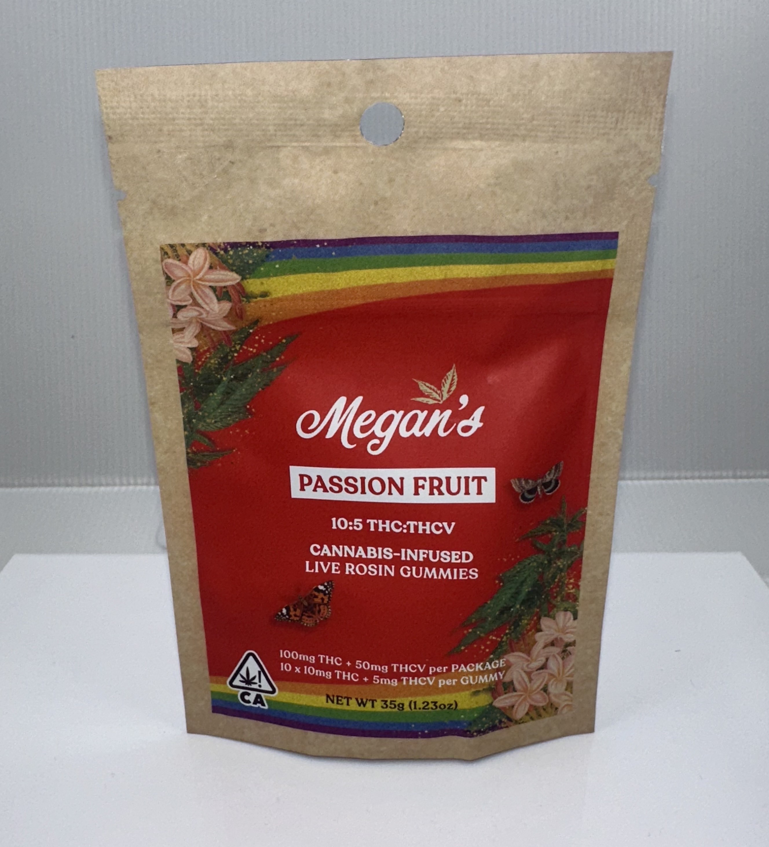 Photograph of product: Passion Fruit Rosin Infused Gummies 2:1 Thc:Thcv (10pk)