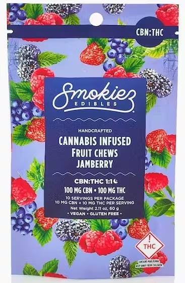 Photograph of product: Sweet Jamberry with CBN Smokiez 100mg | 10pk - 