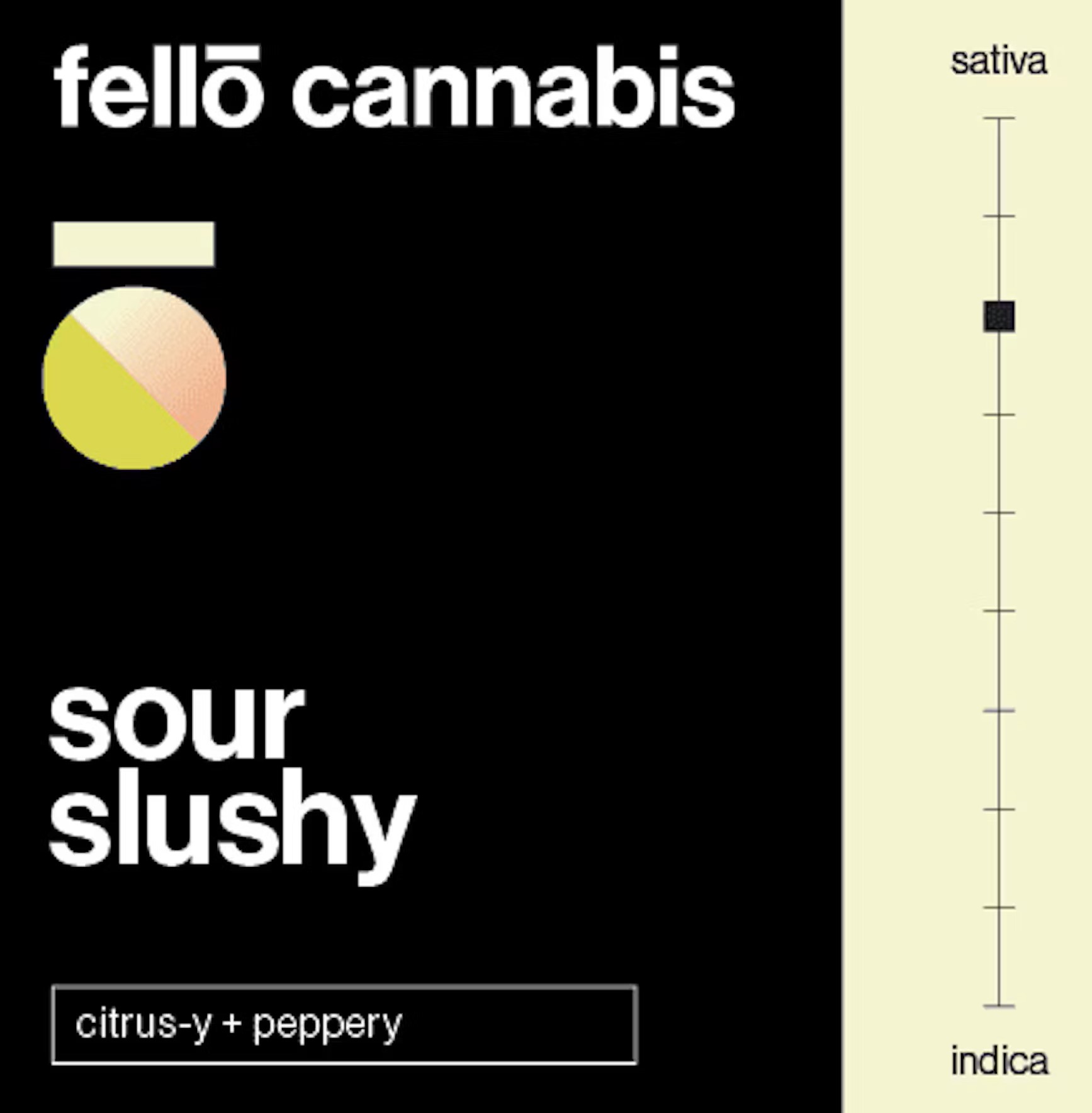 Photograph of product: Fello: Sour Slushy 0.5G Live Rosin Disposable