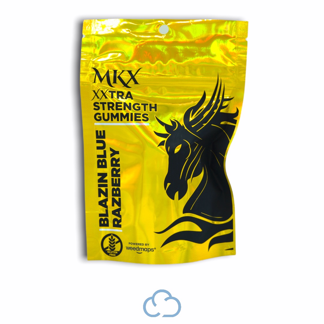Photograph of product: MKX - Gummies - 200mg - Super Sour Blazin Blue Razberry