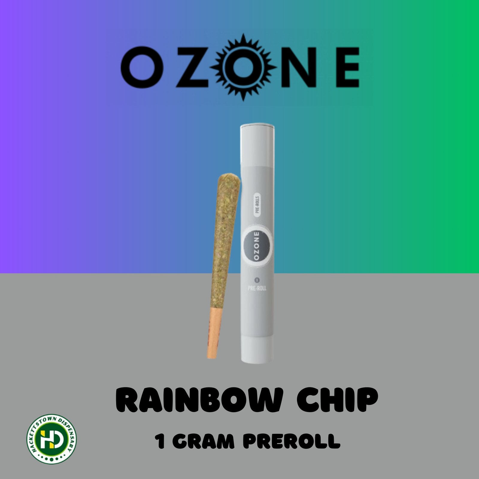 Photograph of product: Ozone Pre | Rainbow Chip | 1g (Hybrid)