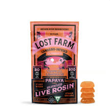 Photograph of product: Lost Farm - Tropical Lemonade x Papaya - 200mg Live Rosin