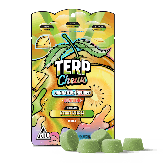 Photograph of product: Kiwi Kush | 100mg Terp Chews