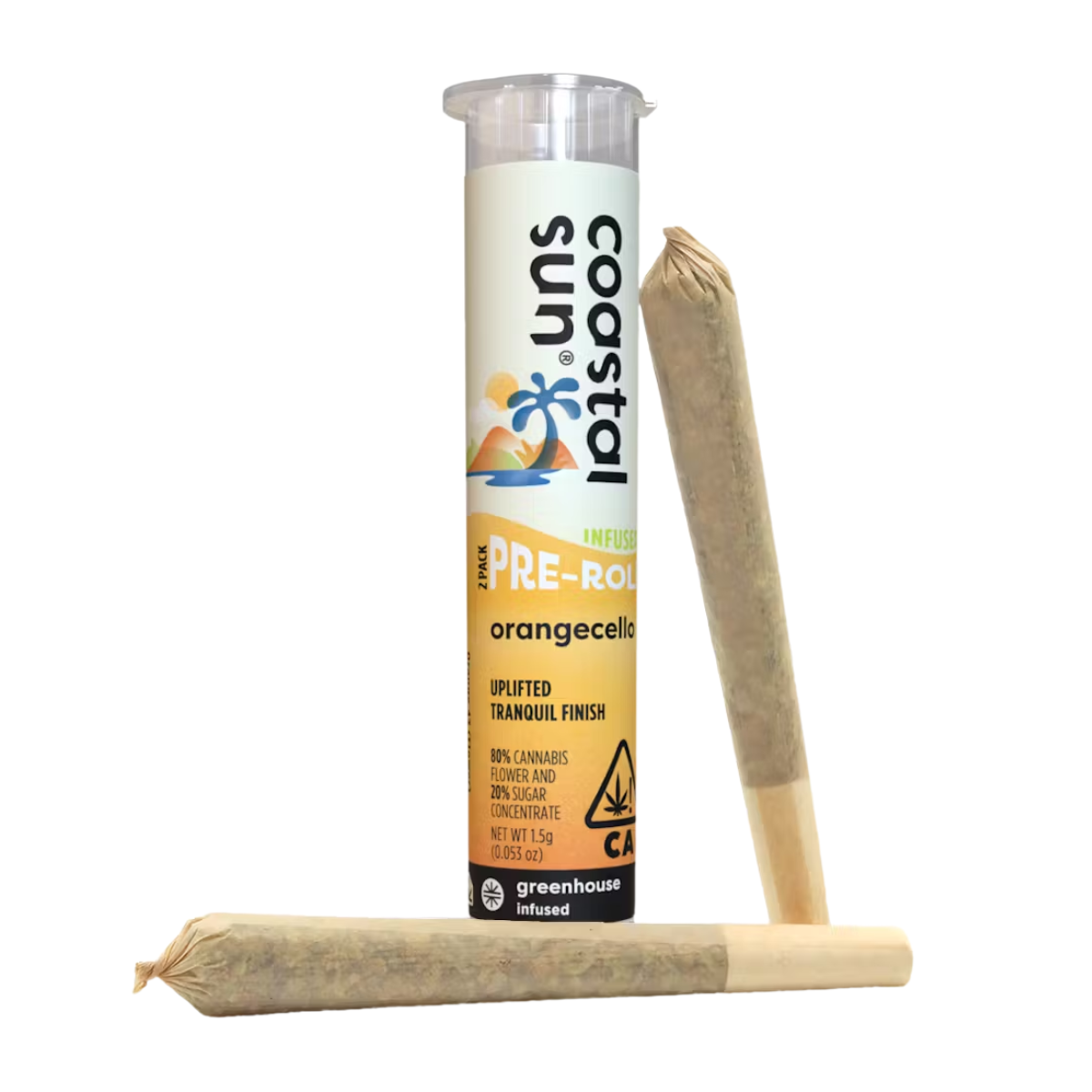 Photograph of product: ORANGECELLO 2PK INFUSED PREROLLS
