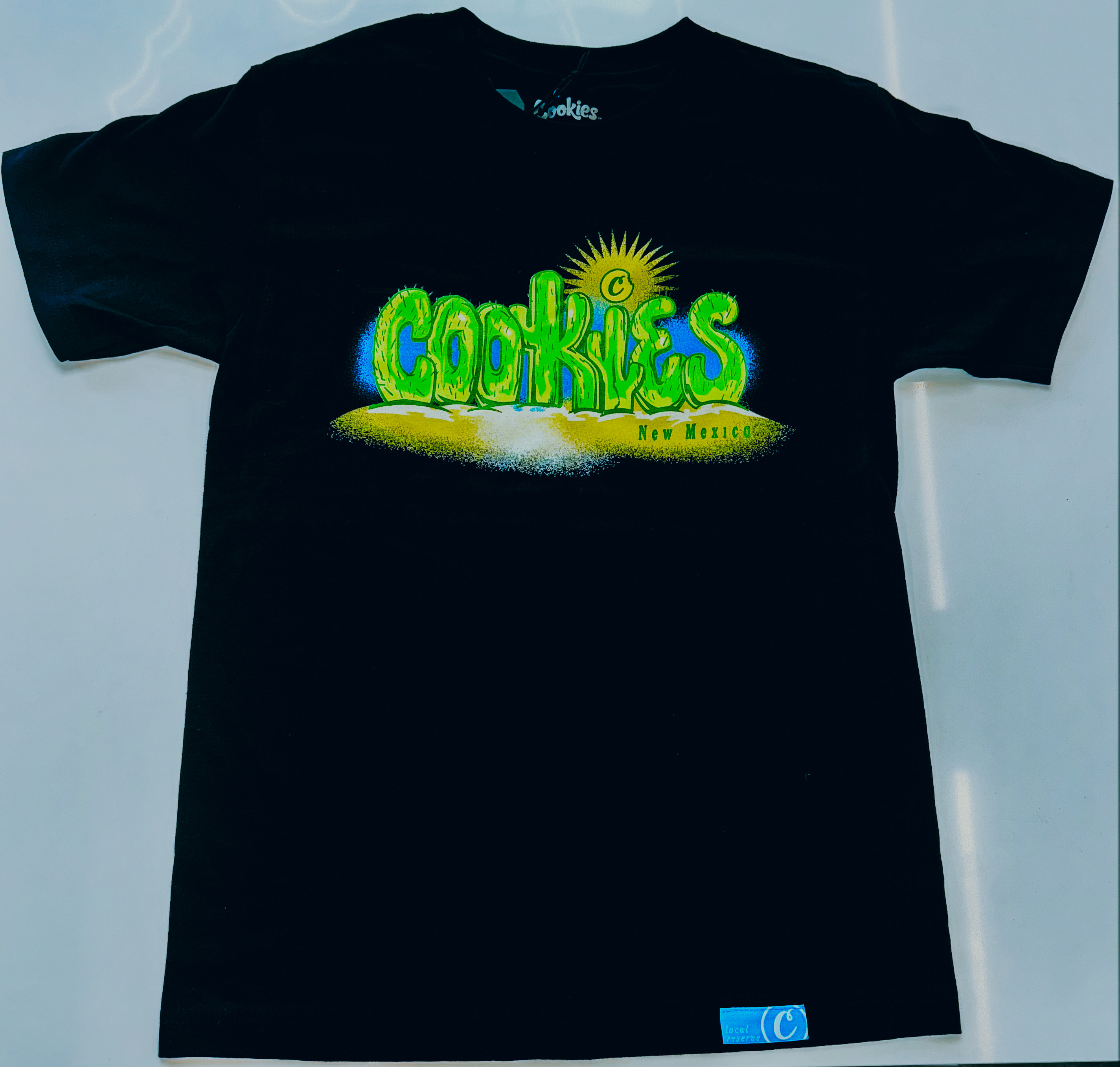 Photograph of product: Cookies Local | Cactus Black T-Shirt | Small