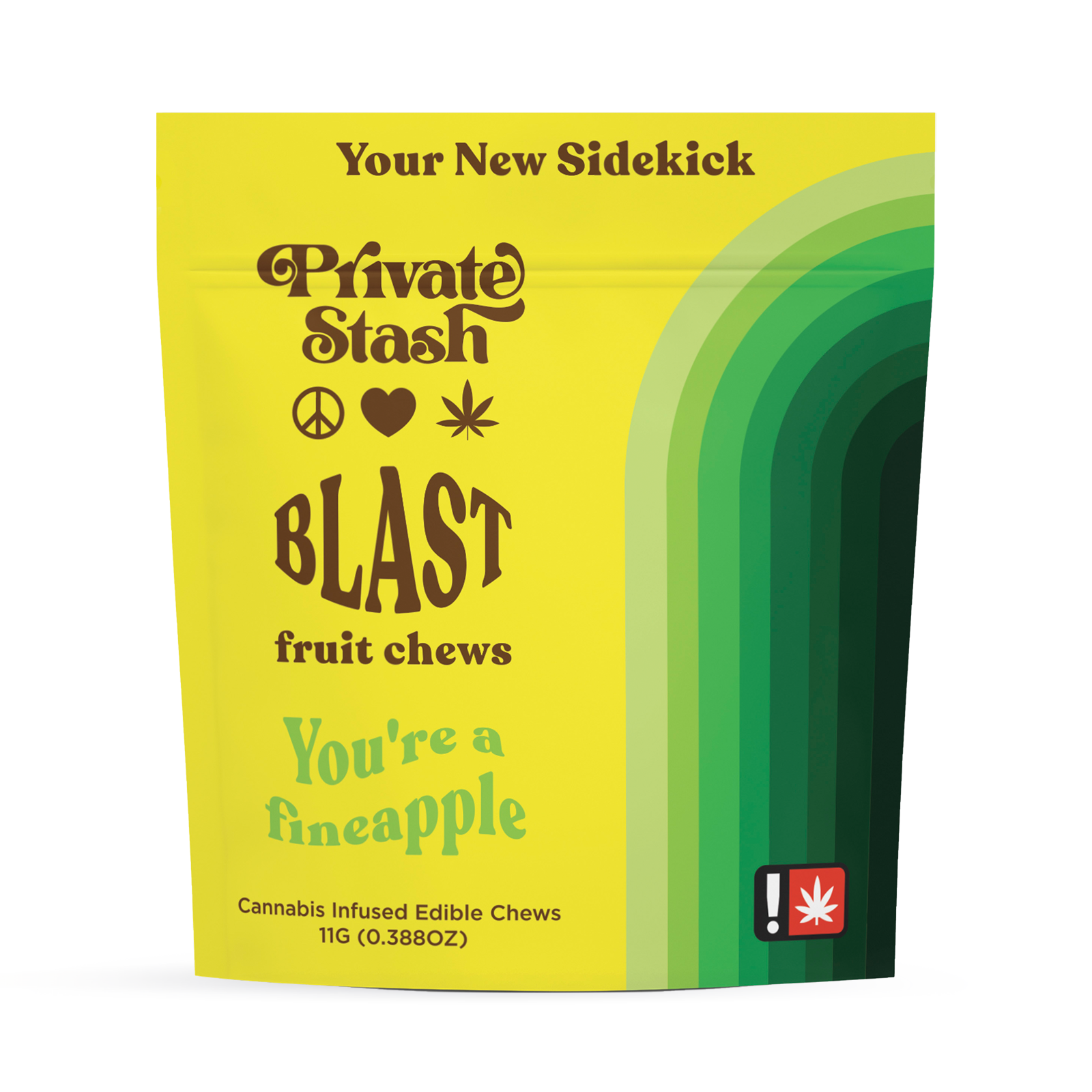 Photograph of product: You're A Fineapple Fruit Chew Blast | 100mg
