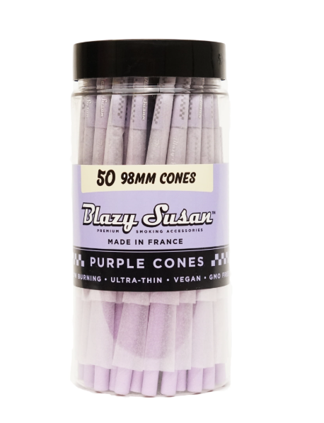 Photograph of product: Blazy Susan - Purple 98mm Size Cone Jar (50pk)