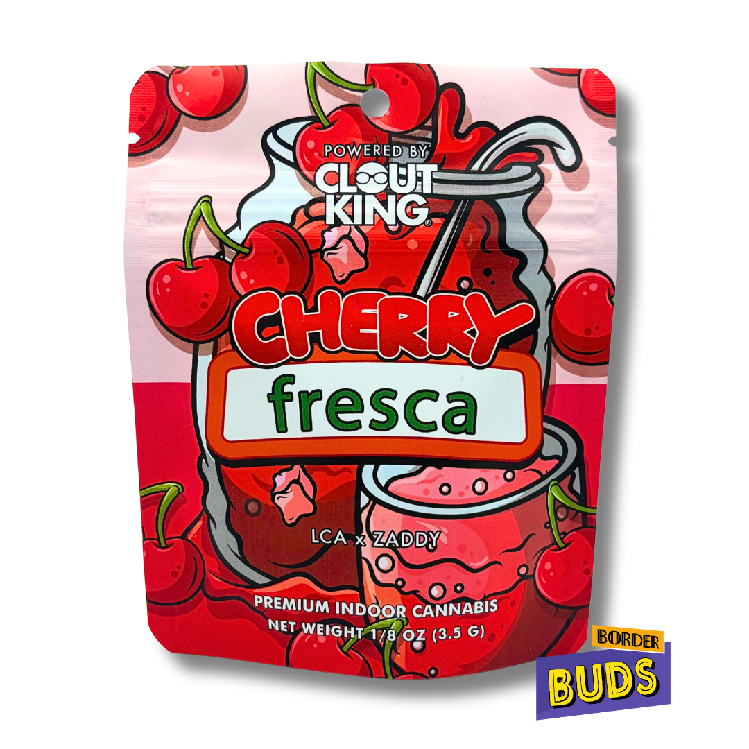 Photograph of product: Cherry Fresca | Clout King | 3.5g | Pre-Packed Flower