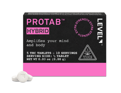 Photograph of product: LEVEL - PROTAB Hybrid TH-oui Tablets 5pk - 100mg