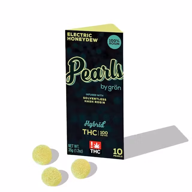 Photograph of product: Grn | Electric Honeydew (Hybrid) Pearls Gummies 10pk, 100mg