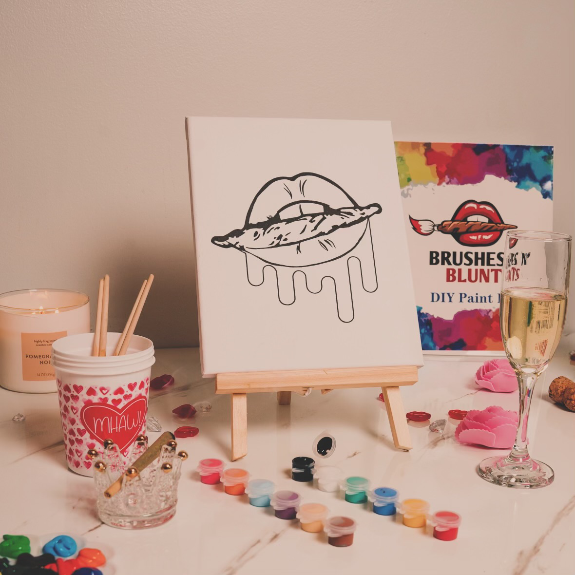 Photograph of product: Brushes N' Blunts DIY Paint Kit