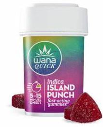 Photograph of product: Wana Quick Island Punch Gummies 10mg x 10-Pack