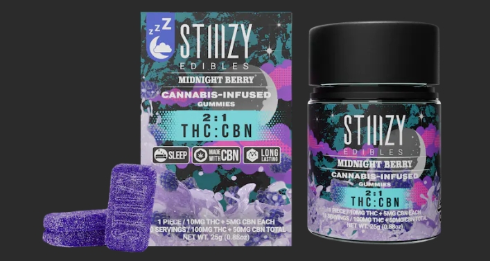 Photograph of product: Gummies | Midnight Berry 2:1 CBN | 100mg