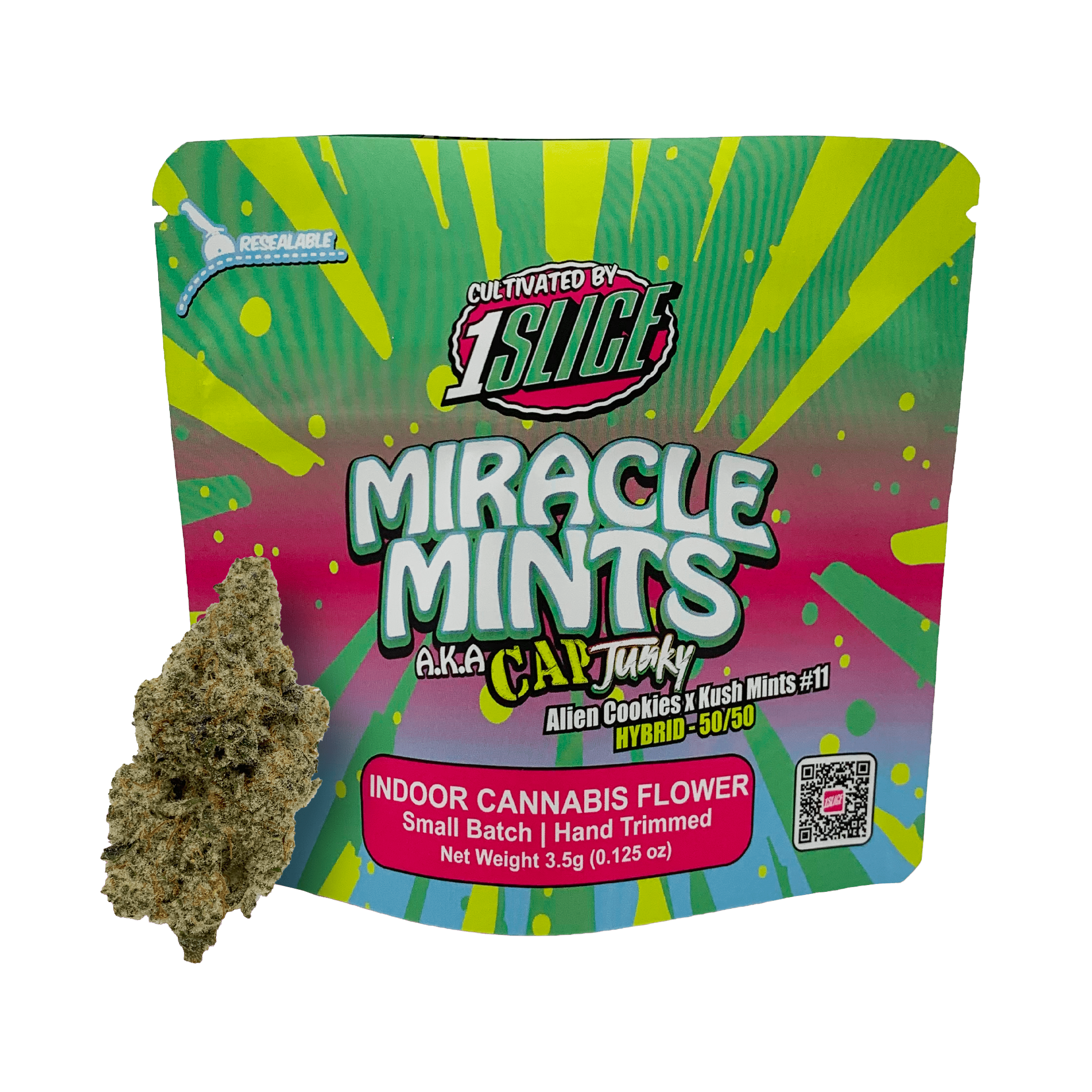 Photograph of product: 1Slice | Bag | Miracle Mints | 3.5g
