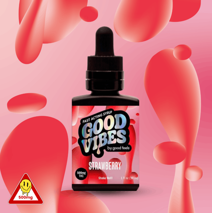 Photograph of product: Good Vibes | Strawberry Syrup | 500mg