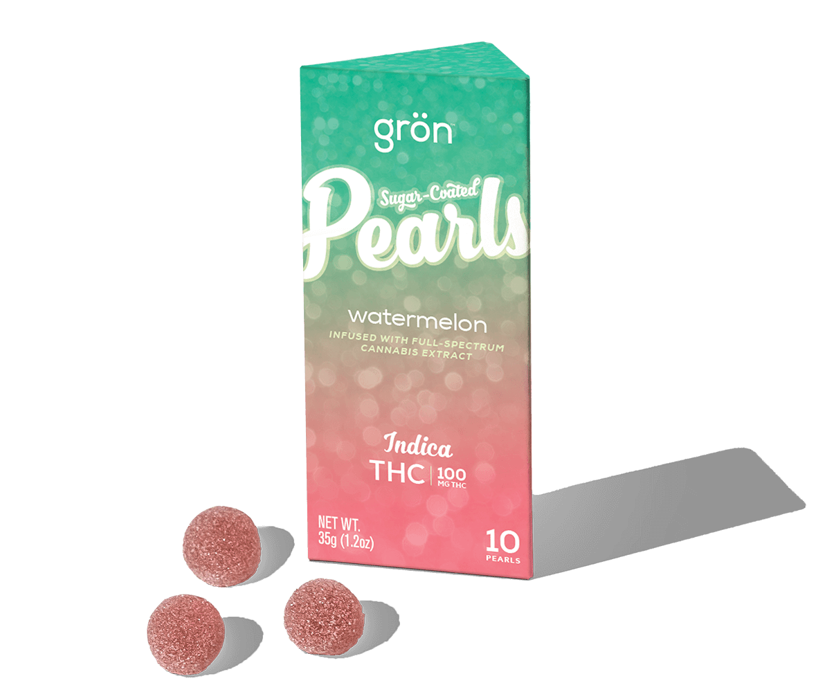 Photograph of product: Gron - Pearls Watermelon Rosin Gummies - 100mg 10pk