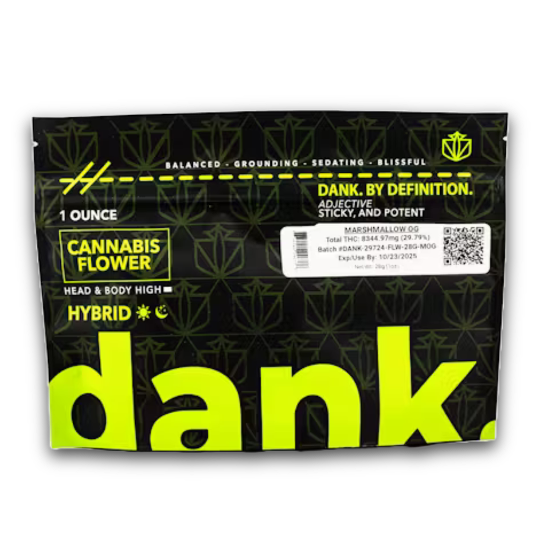 Photograph of Product: Dank | Marshmallow OG | Whole Flower | 28G